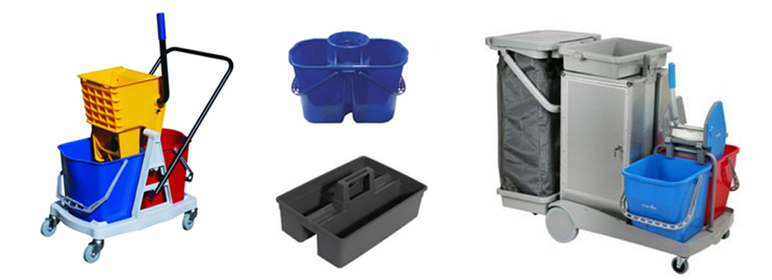 Plastic Buckets Trolleys & Carts